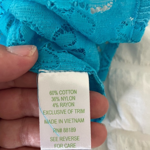 Lilly Pulitzer Turquoise Lace Top - Picture 7 of 7